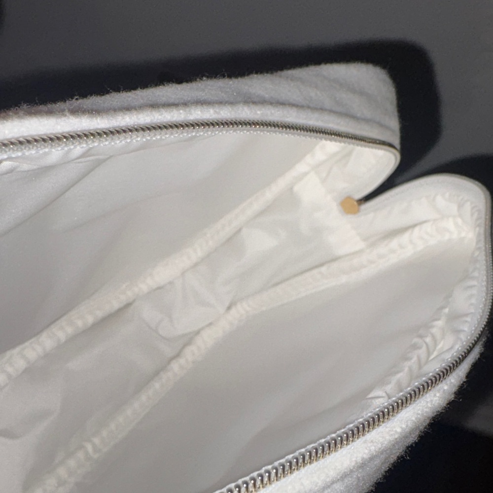 CHANEL White and Gold Beauty Pouch - Picture 7 of 9